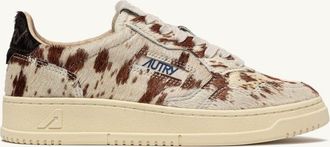 Autry MEDALIST LOW SNEAKERS IN DRIP AND BROWN PONY HAIR EFFECT