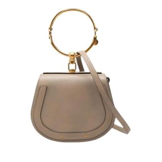 Chlo&eacute; Pre-owned Nile Crossbody Bag - Dames - Vintage Schoudertas - Grijs - ONE Size - Leer - Vintage