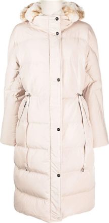 Max & Moi Dora hooded puffer coat - women - Polyester/Polyester/Duck Down/Duck Feathers - 42 - Neutrals
