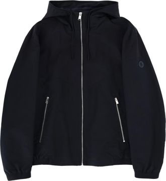 HUGO BOSS Dark Blue Solid Hood Jacket