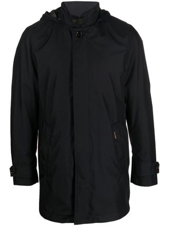 Moorer Duca-GF hooded coat - men - Polyamide/Polyester/Polyester/Polyurethane - 48 - Blue