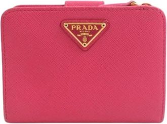 Prada Pre-owned Vintage Portemonnee - Dames - Vintage Accessoires - Roze - ONE Size - Leer - Vintage