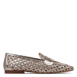 Donald J Pliner Womens Naolin Penny Loafer In Pewter