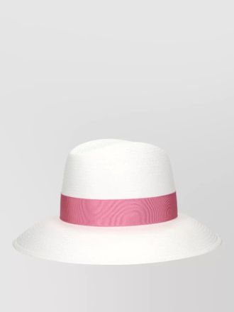 Borsalino claudette hat bow detail ribbon wide brim