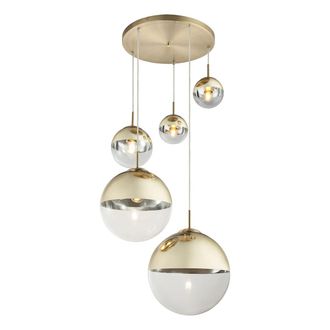 Globo Lighting L&aacute;mpara Colgante - Varus - Dorado - Vidrio - &Oslash; 65cm - E27 - Globo