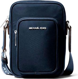 Michael Kors Messenger Bags, female, Blue, Size: ONE SIZE Nylon Messenger Bag with Adjustable Strap