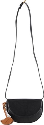 Stella McCartney Stella McCartney Pre-owned Womens Frayme Whipstitch Small Shoulder Bag in Black Leather - One Size