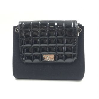 Chanel Chocolate Bar Patent Leather Shoulder Womens Bag (Pre-Owned)