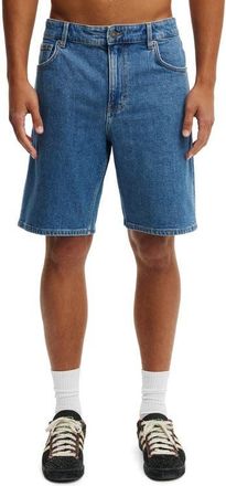 Cotton On Mens Loose Straight Denim Short in Escape Blue at Nordstrom, Size 30