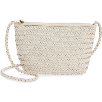 Madewell The Signature Woven Leather Crossbody Bag in Vintage Muslin at Nordstrom