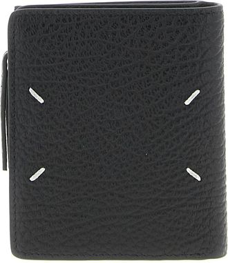 Maison Margiela Leren Flap Portemonnee - unisex - Portefeuilles - Zwart - ONE Size - Leer - Accessoires