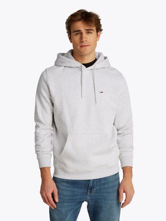 Tommy Jeans Sweatshirt TOMMY JEANS TJM REG S FLAG HOODIE, Herren, Gr. XL, grau (silber grau heather), Sweatware, Obermaterial: 80% Baumwolle, 20% Polyester, unifa