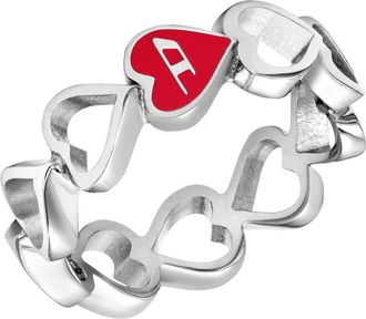 Diesel Stainless Steel Band Ring - Rings - Unisex - Silver