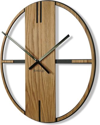 OEM Reloj De Pared &Uacute;nico De Madera De Roble De 50 Cm