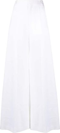 Chlo&eacute; wide-leg ramie trousres - women - Ramie/Cotton/Linen/Flax - 40 - White