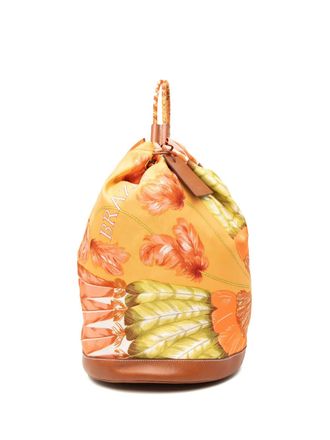 Herm&egrave;s 2014 Flamingo Party Sac Soie Cool 22 zijden bucket-tas - Oranje