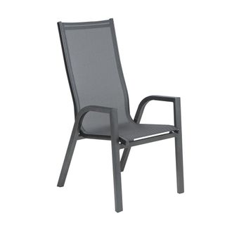 ED&Egrave;N JARD&Iacute; Sill&oacute;n apilable de jard&iacute;n antracita