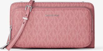 Michael Kors Jet Set Large Signature Logo Continental Crossbody Bag