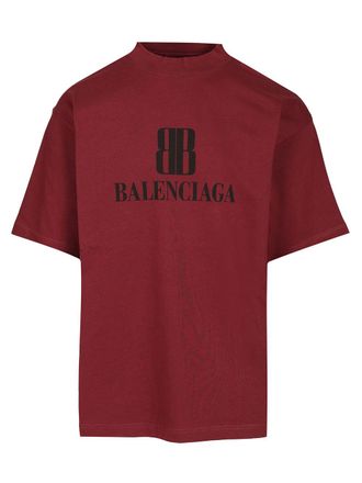 Balenciaga Nano Bb T-Shirt Bordeaux-Uomo