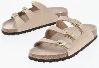 Birkenstock Leather Slides FLORIDA with Triple Buckle size 40