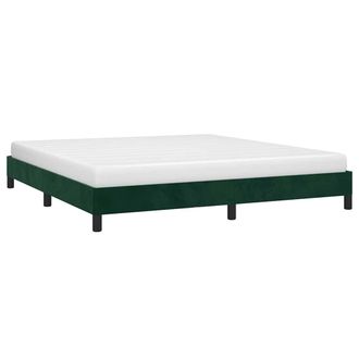 vidaXL Estructura Cama Sin Colch&oacute;n Terciopelo Verde Oscuro 160x200 Cm Vidaxl