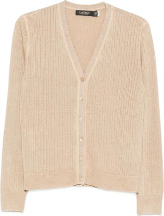 Lauren Ralph Lauren Cardigan a coste con abbottonatura - Toni neutri