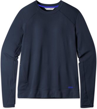 Stio | Womens Trax Power Grid Crew Top, Size Extra Small in Mountain Shadow