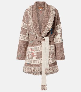 Alanui Cardigan Written By The Ocean in cotone