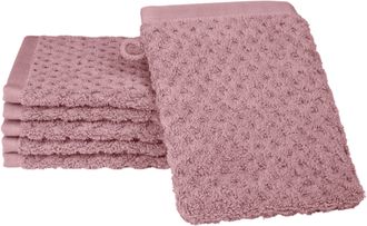 ROSS Waschhandschuh »Harmony« 100 % Baumwolle, Hoch Tief Struktur, viele Farben