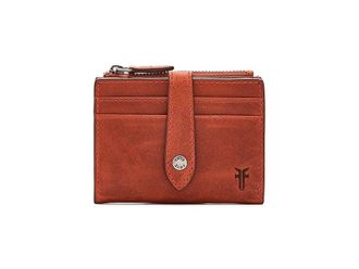 Frye Melissa Womens Coin Purse Cognac, Canvas/Cotton/Leather