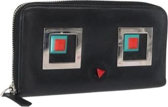 Fendi Pre-owned Leren Portemonnee - Dames - Vintage Accessoires - Zwart - ONE Size - Leer - Vintage
