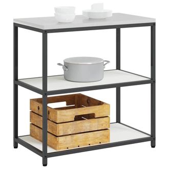 Berkfield Home Kitchen Storage Shelf with Storage White Steel