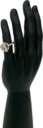 Herm&egrave;s Silver Silver 925 Band Ring (Pre-Owned)