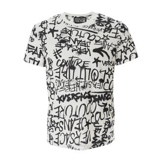 Versace Jeans Couture All Over Graffiti Tshirt - male - Versace Jeans Couture - T-Shirts - White - S - Tops