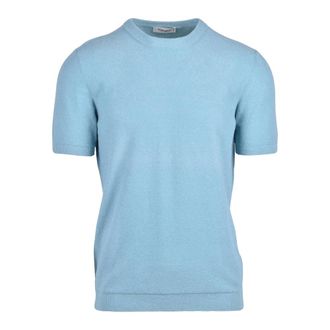 KANGRA Round-neck Knitwear, male, Blue, Size: 2XL Maglioncino Girocollo