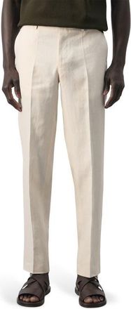 Mango Amalfi Linen Slim Fit Suit in Ecru at Nordstrom, Size 38