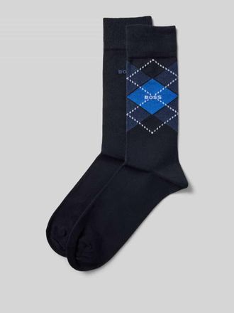 HUGO BOSS Socken aus Baumwoll-Mix im 2er-Pack in Marine, Größe 43-46