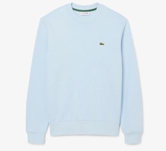 Lacoste Mens Crew Neck Sweatshirt Light Blue Cotton - Size Small