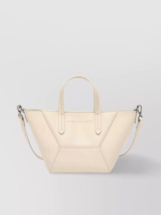Brunello Cucinelli structured shape leather tote bag