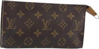 Louis Vuitton Pre-owned Vintage Monogram Accessory Pouch - Dames - Vintage Clutch - Bruin - ONE Size - Leer - Vintage