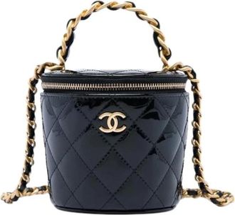 Chanel Pre-owned Afternoon Tea Vanity Case - Dames - Vintage Mini Tas - Zwart - ONE Size - Leer - Vintage