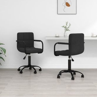 vidaXL Vidaxl - Sillas De Comedor Giratorias 2 Uds Terciopelo Negro