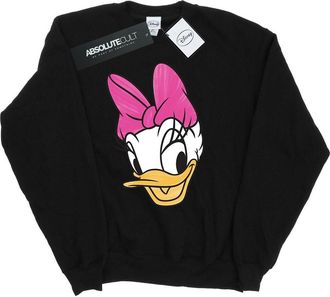 Disney Dames/Dames Daisy Eend Hoofd Geschilderd Sweatshirt (Zwart)