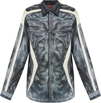 Diesel Camicia con zip - Grigio