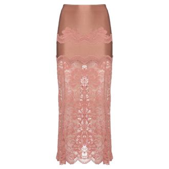 Paco Rabanne Gonna in Pizzo e Jersey - - Skirts - Donna - Marrone - S