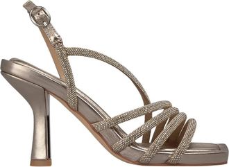 Alma En Pena Sandaal met hak en kraaldetail - Dames - Sandalen met hakken - Geel - 38 EU - Schoenen
