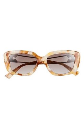 Moschino 55mm Gradient Rectangular Sunglasses in Havana /Ivory at Nordstrom Rack