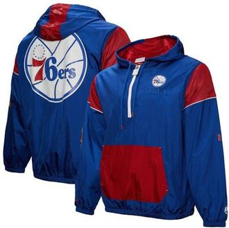 Mitchell & Ness Unisex Mitchell & Ness Royal Philadelphia 76ers Hardwood Classics Team OG 3.0 Anorak Half-Zip Windbreaker Jacket at Nordstrom, Size Medium