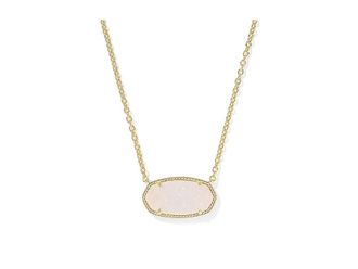 Kendra Scott Elisa Statement Short Pendant Womens Necklace Womens Necklace Gold Iridescent Drusy, Brass