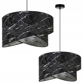OEM L&aacute;mpara De Techo Colgante, Pantalla De M&aacute;rmol Plateado
